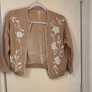 Hand beaded 1950’s vintage sweater